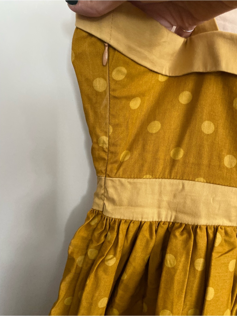 🍋Mustard Yellow Polka Dot Sundress - Picture 3 of 6
